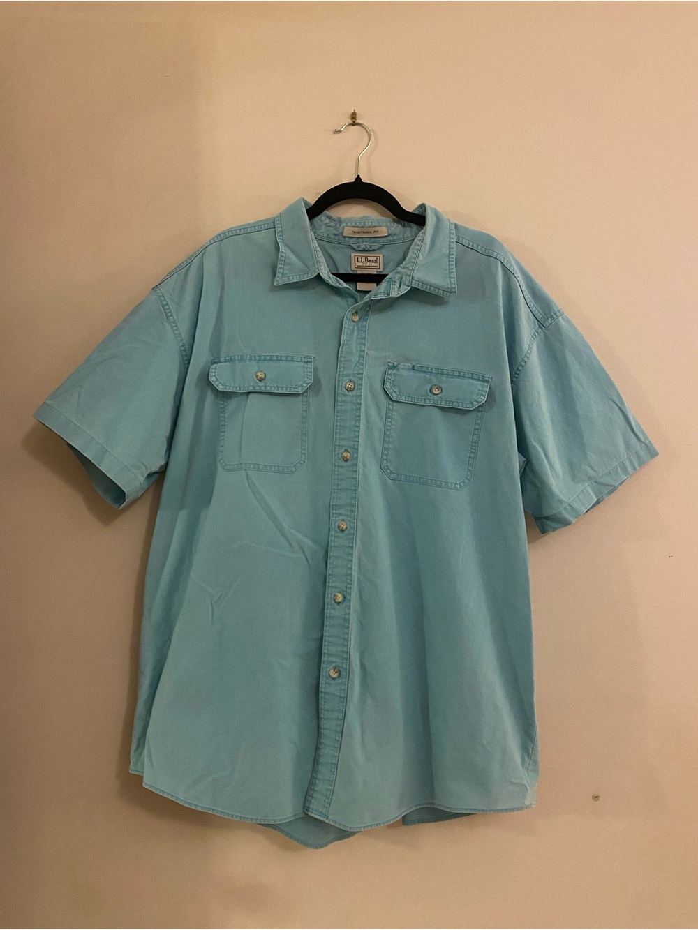 L.L. Bean Vintage Men’s Short-Sleeve Button-Down Shirt size XXL